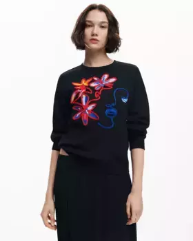 Женская толстовка с арт-принтом Desigual, черный