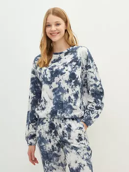 Женская толстовка с длинным рукавом и круглым вырезом с рисунком LCW Casual