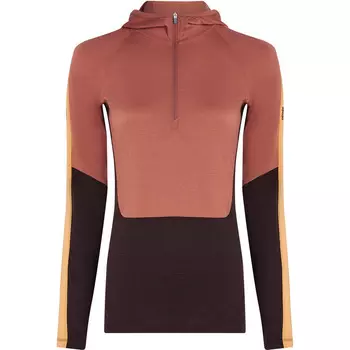 Женская толстовка с длинным рукавом и молнией до половины 200 Sonebula Icebreaker, красный