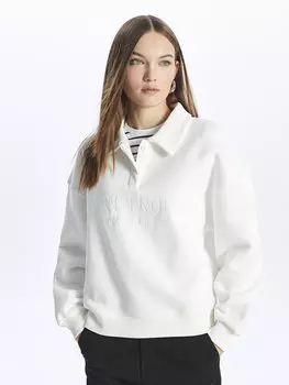 Женская толстовка с длинным рукавом и вышивкой поло XSIDE