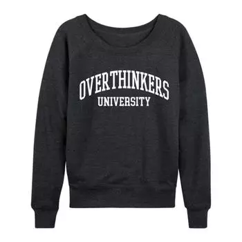 Женская толстовка с длинным рукавом Overthinkers University из френч терри Licensed Character, серый