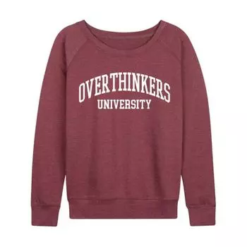Женская толстовка с длинным рукавом Overthinkers University из френч терри Licensed Character, красный