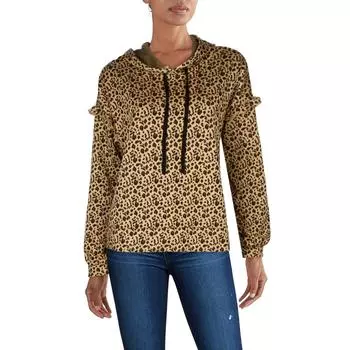 Женская толстовка с длинным рукавом с оборками Billy T, цвет taupe animal