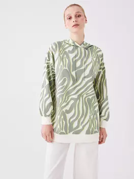 Женская толстовка с длинным рукавом с рисунком LCW Modest