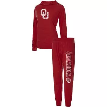 Женская толстовка с длинными рукавами и брюками Concepts Sport Crimson Oklahoma Earlys, комплект для сна