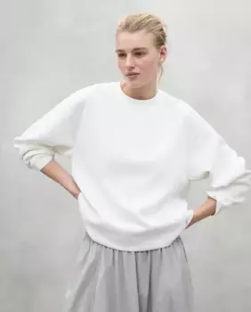 Женская толстовка с длинными рукавами и круглым вырезом Ecoalf, белый