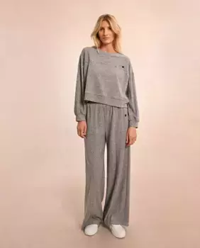 Женская толстовка с длинными рукавами и принтом в виде сердца Molly Bracken, серый