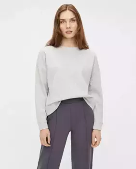 Женская толстовка с длинными рукавами Pieces, светло-серый