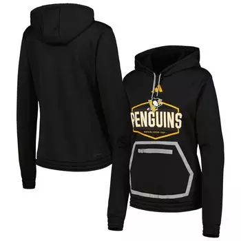 Женская толстовка с капюшоном adidas Black Pittsburgh Penguins Team Issue adidas