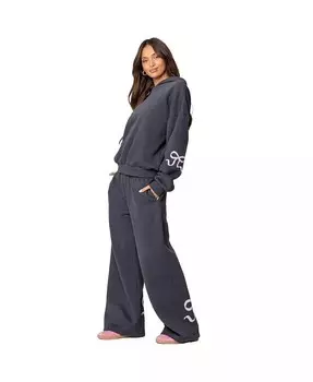 Женская толстовка с капюшоном Bonney Bow Detail Edikted, серый