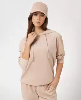 Женская толстовка с капюшоном Guess, цвет Crema