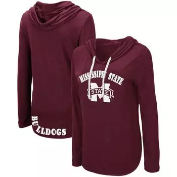 Женская толстовка с капюшоном и футболкой с длинными рукавами Colosseum Maroon Mississippi State Bulldogs My Lover Colosseum
