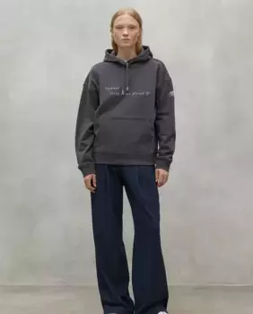 Женская толстовка с капюшоном и карманом-кенгуру Ecoalf, темно-серый