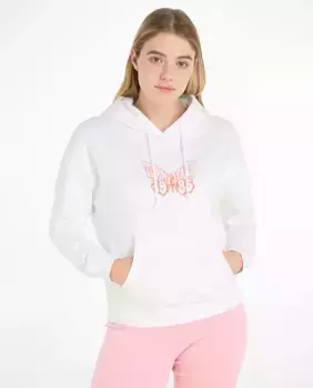 Женская толстовка с капюшоном и карманом-кенгуру Tommy Jeans, белый
