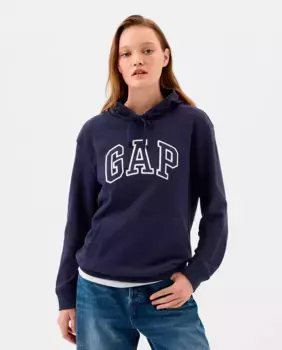 Женская толстовка с капюшоном и логотипом Gap, темно-синий
