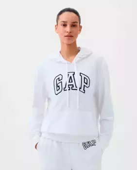 Женская толстовка с капюшоном и логотипом Gap, белый