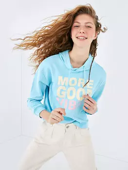 Женская толстовка с капюшоном и принтом с длинным рукавом Xside