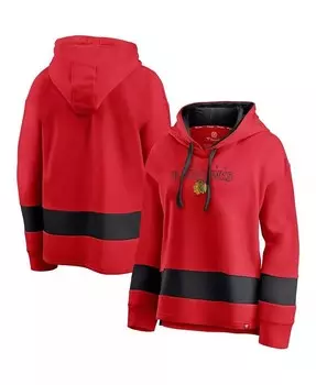 Женская толстовка с капюшоном и пуловером с цветными блоками Chicago Blackhawks Colors of Pride Fanatics, красный