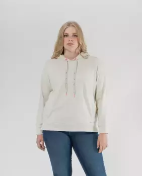 Женская толстовка с капюшоном и шнурком с драгоценными камнями October, цвет Crudo