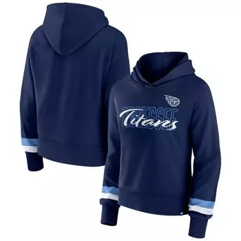 Женская толстовка с капюшоном и темно-синим пуловером с логотипом Fanatics Tennessee Titans Fanatics