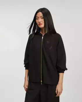 Женская толстовка с капюшоном и застежкой-молнией Lola Casademunt, черный