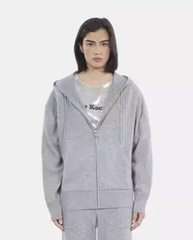 Женская толстовка с капюшоном и застежкой-молнией The Kooples, серый