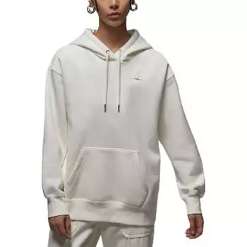 Женская толстовка с капюшоном JORDAN Flight Fleece на атласной подкладке, Sail White