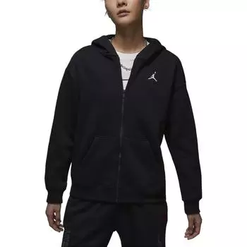 Женская толстовка с капюшоном на молнии Brooklyn Fleece Jordan, черный