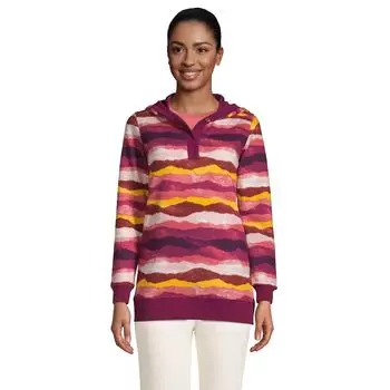 Женская толстовка с капюшоном на пуговицах Lands' End Serious Sweats Lands' End