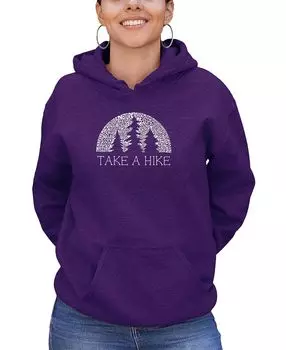 Женская толстовка с капюшоном nature lover word art LA Pop Art, фиолетовый