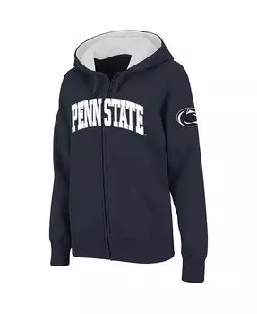 Женская толстовка с капюшоном Penn State Nittany Lions с арочным названием и молнией Colosseum, синий
