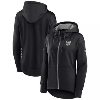 Женская толстовка с капюшоном с молнией во всю длину и логотипом Fanatics Los Angeles Kings Authentic Pro Rink Fanatics