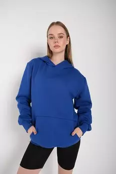 Женская толстовка с капюшоном Sax BLUE Oversize 000 Trendseninle