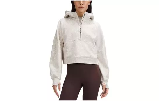 Женская толстовка с капюшоном Scuba Series с полумолняяй и большим размером Lululemon, Vita Pink/VITP
