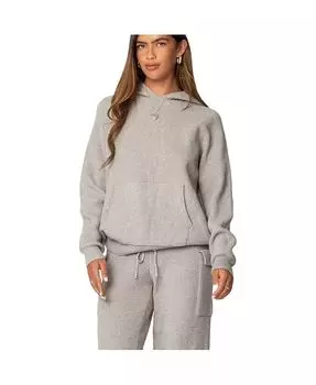 Женская толстовка с капюшоном Wynter свободного покроя Edikted, серый