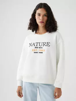 Женская толстовка с круглым вырезом CALMERA MODA, экрю