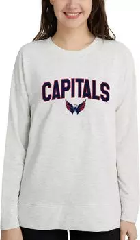 Женская толстовка с круглым вырезом Concepts Sport Washington Capitals Terry