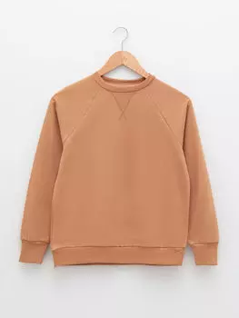 Женская толстовка с круглым вырезом и длинными рукавами LCW Casual