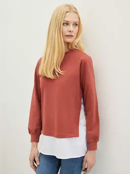 Женская толстовка с круглым вырезом и длинными рукавами LCWAIKIKI Classic