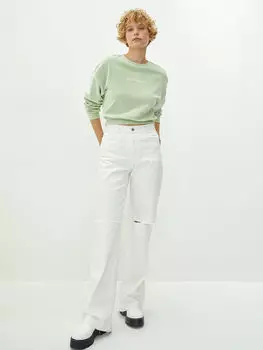 Женская толстовка с круглым вырезом и длинными рукавами с вышивкой LCW Casual