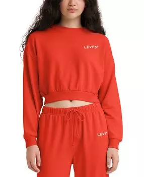 Женская толстовка с круглым вырезом и графическим принтом laundry day, созданная для macy's Levi's, красный