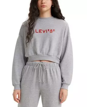 Женская толстовка с круглым вырезом и графическим принтом laundry day, созданная для macy's Levi's, серый