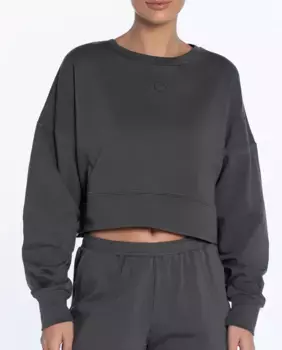 Женская толстовка с круглым вырезом из эластичного хлопка Punto Blanco, серый