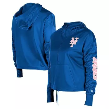 Женская толстовка с молнией до половины длины New Era Royal New York Mets, цвет Met Blue