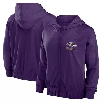 Женская толстовка с молнией во всю длину и надписью Fanatics Baltimore Ravens фиолетового цвета Fanatics Brands - White Label, цвет Rav Purple