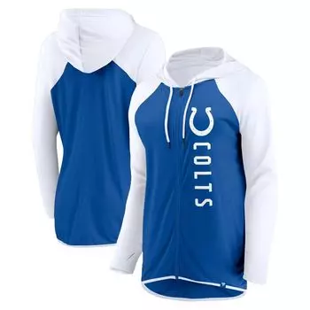 Женская толстовка с молнией во всю длину с логотипом Fanatics Royal/White Indianapolis Colts Forever Fan Fanatics