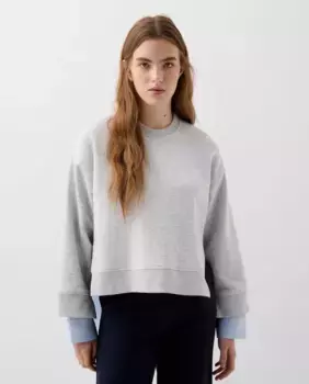 Женская толстовка с полосатой спинкой Scalpers, серый