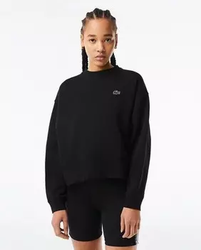 Женская толстовка с принтом Lacoste на спине Lacoste, черный