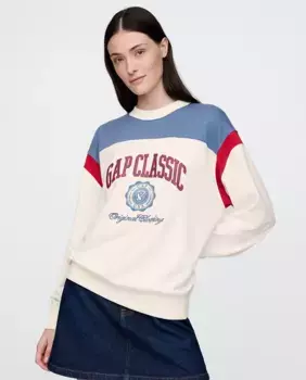 Женская толстовка с разными логотипами Gap, белый