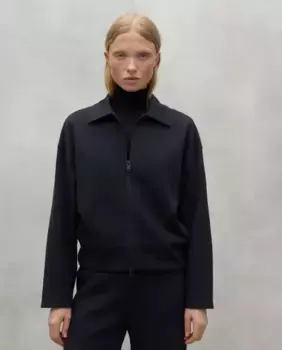 Женская толстовка с рубашечным воротником и резинкой сзади Ecoalf, черный